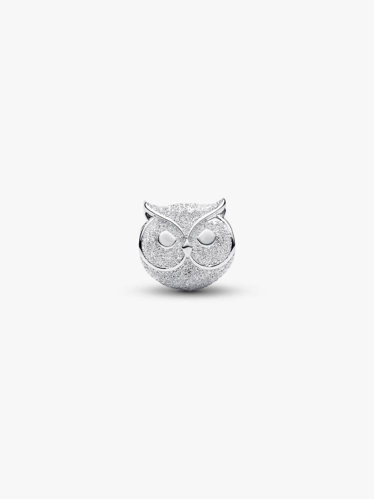 Strukturierte Eule Mini-Charm Sterling-Silber Zweitbild