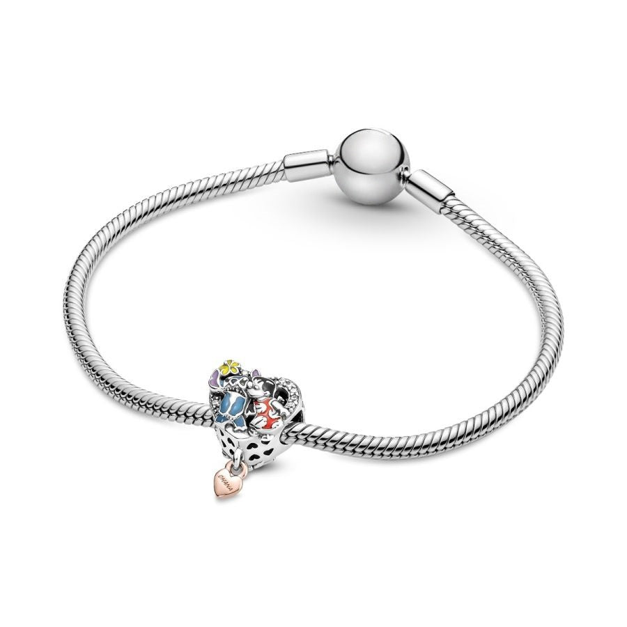 Charm Ohana Lilo & Stitch Inspiriertes Silber 14k Rosé