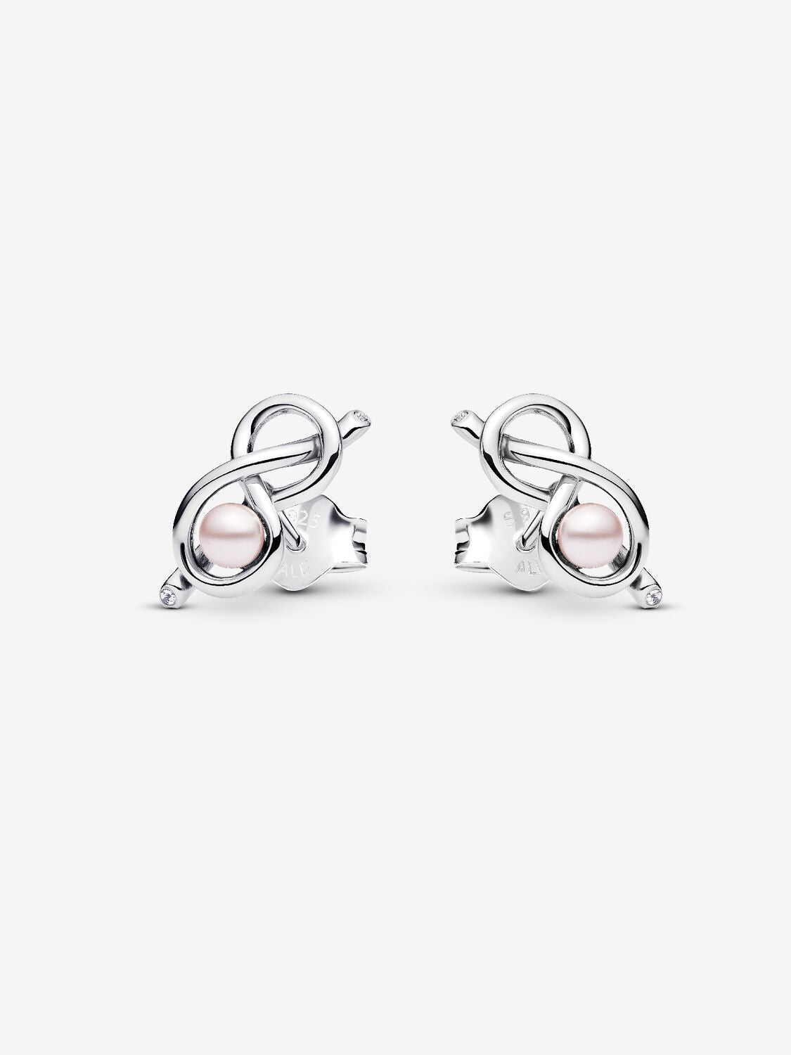 Unendlichkeitsknoten Ohrstecker Sterling-Silber