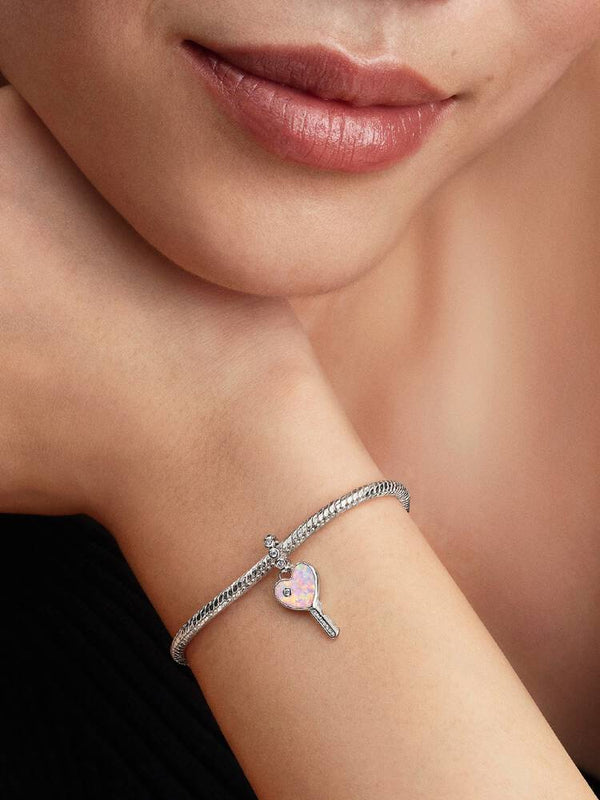 Schillernder Roter Schlüssel Charm-Anhänger Sterling-Silber