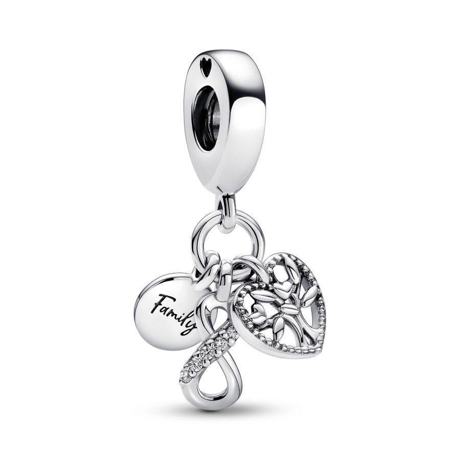 Charm-Anhänger Family Infinity Triple Sterling-Silber Hauptbild