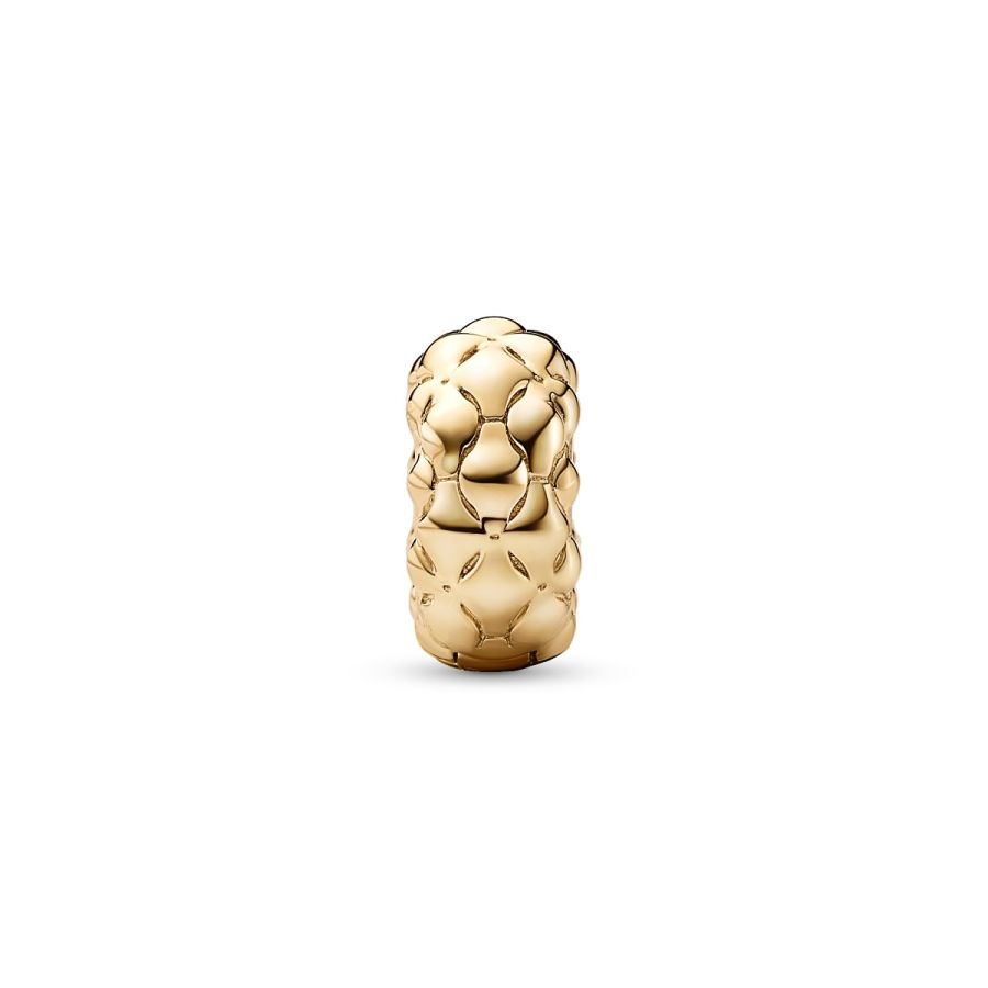 Clip Charm mit Nieten Vergoldet