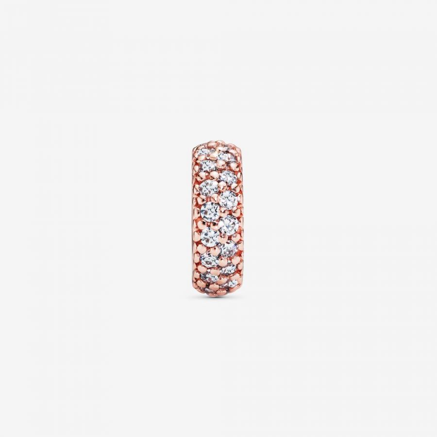 Rose  Charm Klares funkelndes Zwischenelement
