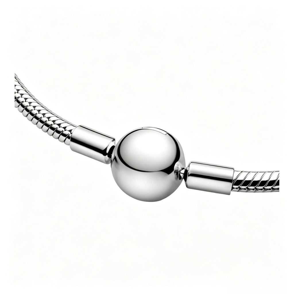 Halskette mit Kugelverschluss Silber