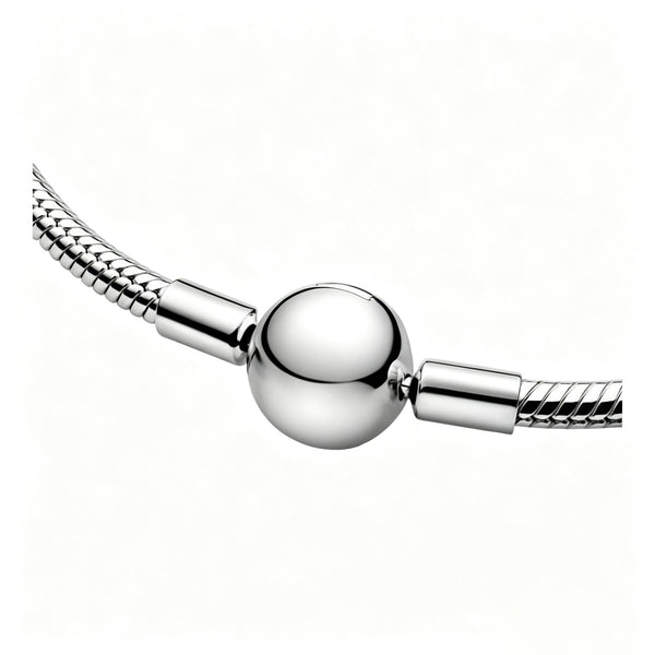 Halskette mit Kugelverschluss Silber