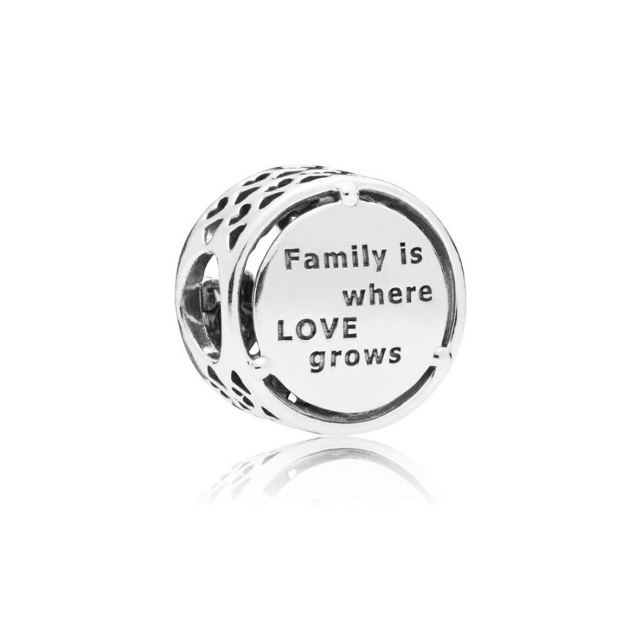 Charm Family Roots Familien-Stammbaum Sterling-Silber Zweitbild