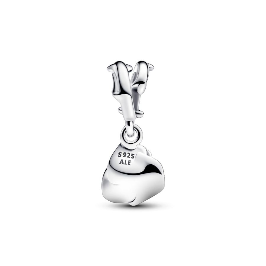 Charm-Anhänger Moments Blühende Rose Sterling-Silber