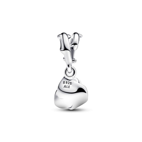 Charm-Anhänger Moments Blühende Rose Sterling-Silber