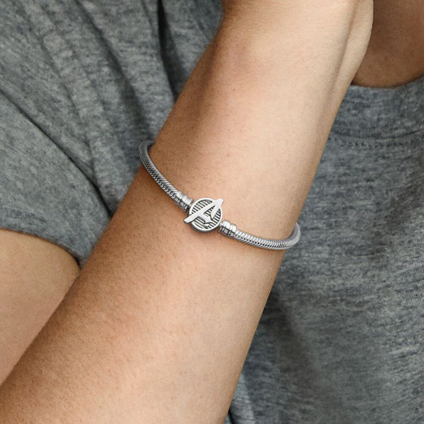 Gliederarmband The Avengers Logo-Verschluss Silber
