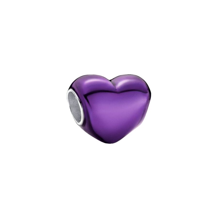 Charm Violettes Metallic-Herz Sterling-Silber Hauptbild