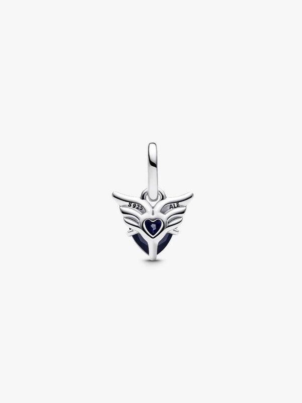 Geflügeltes Herz Mini-Charm-Anhänger Sterling-Silber