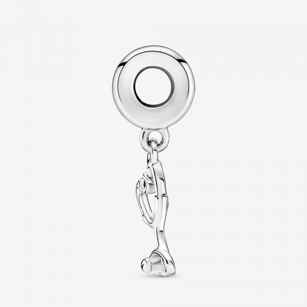 Charm-Anhänger Stethoskop Herz Silber