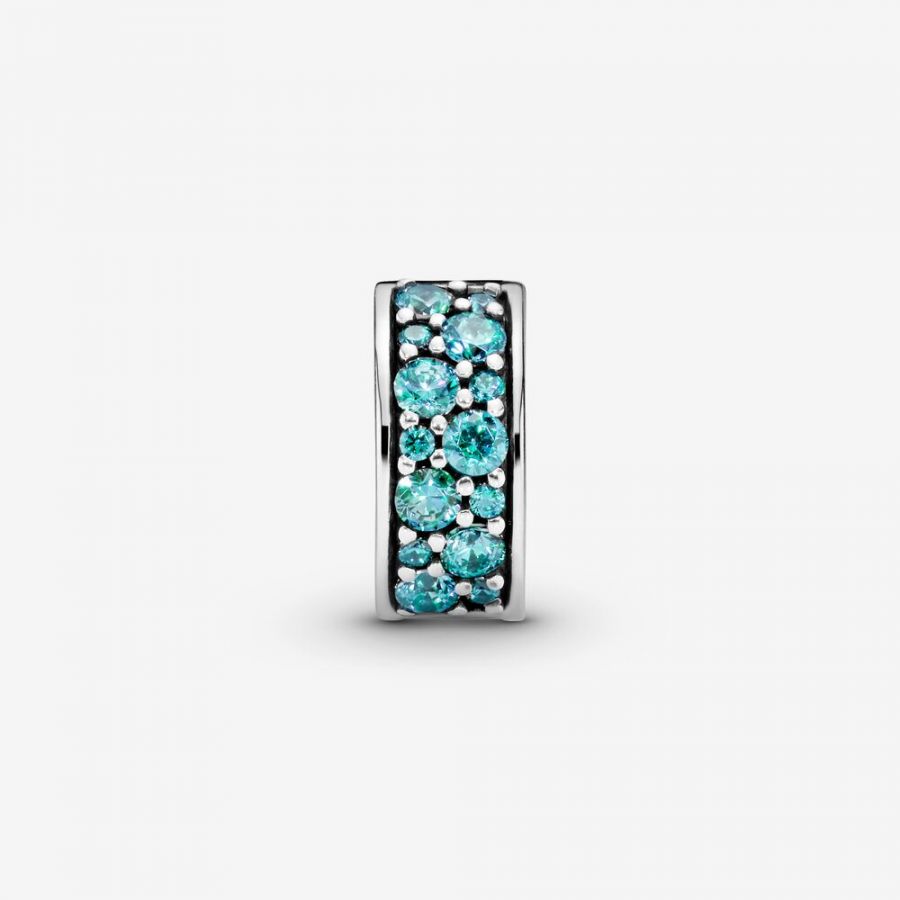Charm Clip Petrolfarben Sterling Silber Zweitbild
