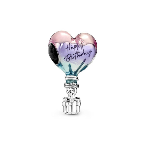 Charm Alles Gute zum Geburtstag Heißluftballon Silber