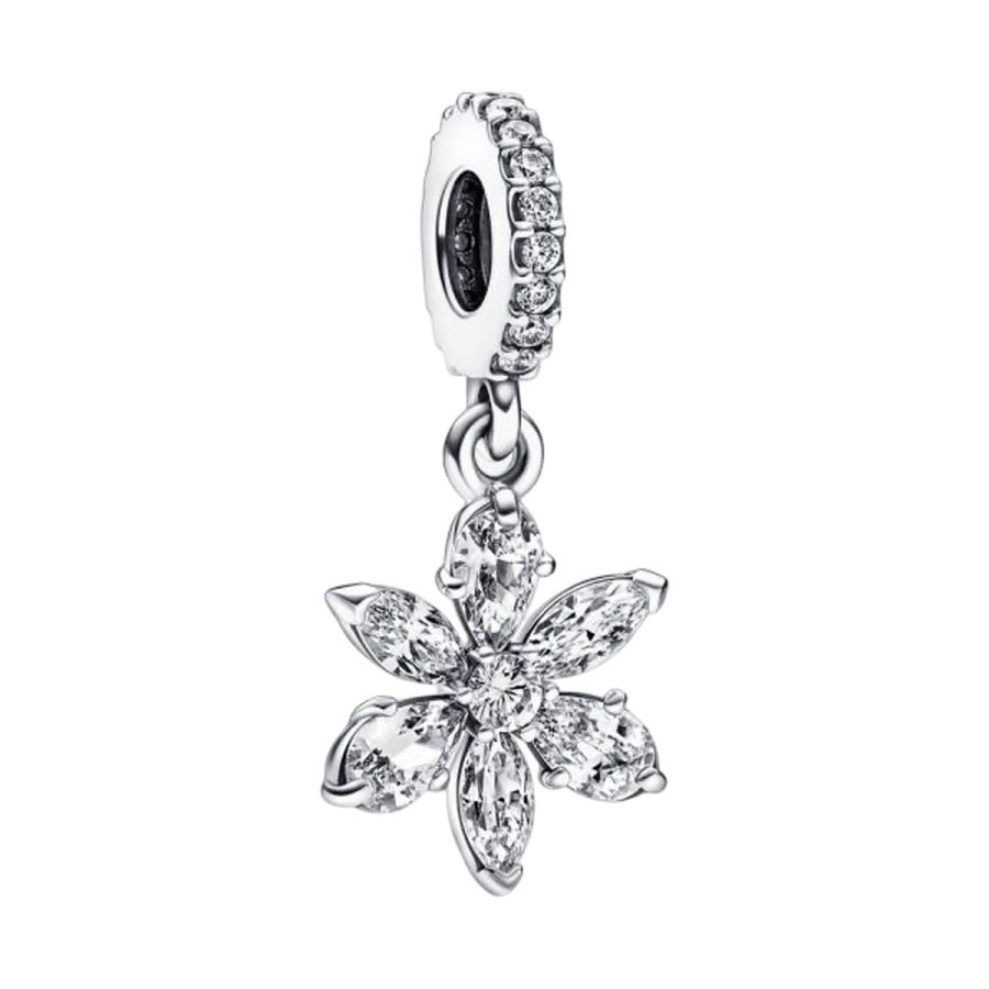 Charm-Anhänger Herbarium Cluster Zirkon Sterling-Silber