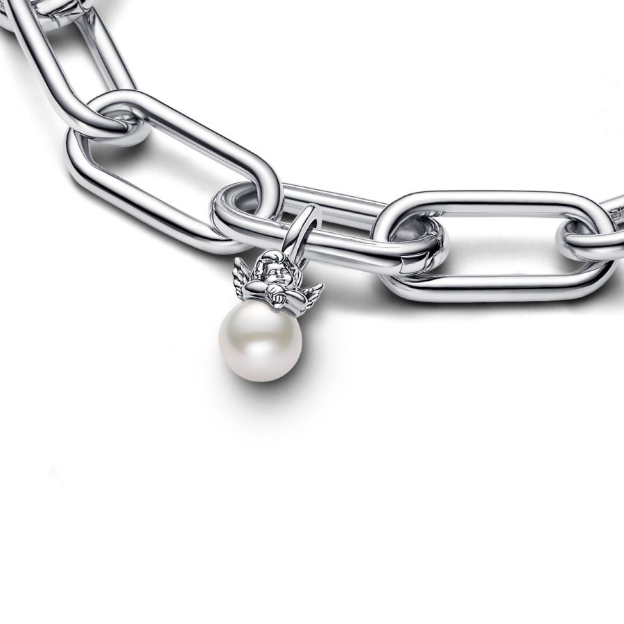 Mini-Charm-Anhänger Amor Süßwasserzuchtperle Silber