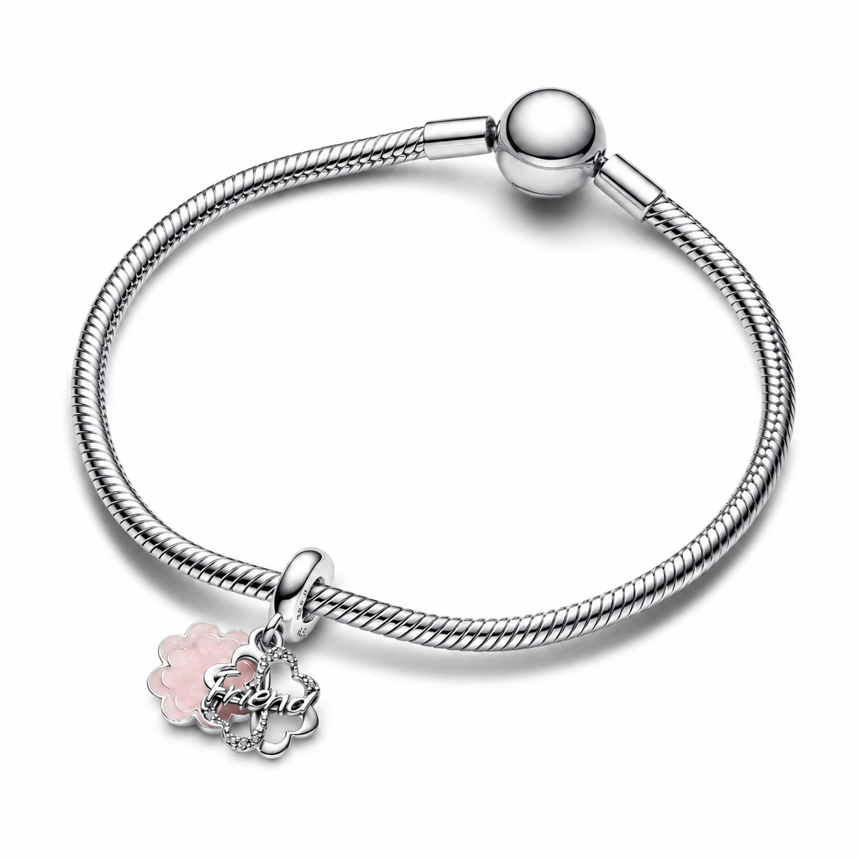 Charm-Anhänger Kleeblatt Freundschaft Sterling-Silber Zweitbild