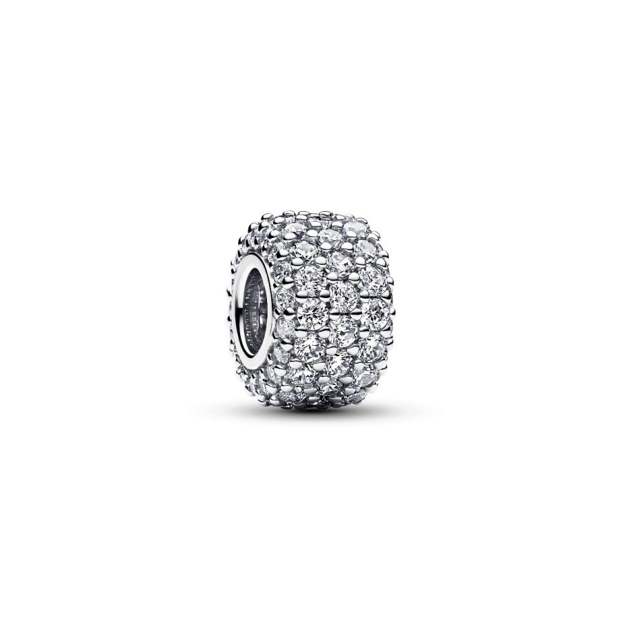 Charm Funkelndes Dreireihiges Pavé Zirkonia Silber Hauptbild