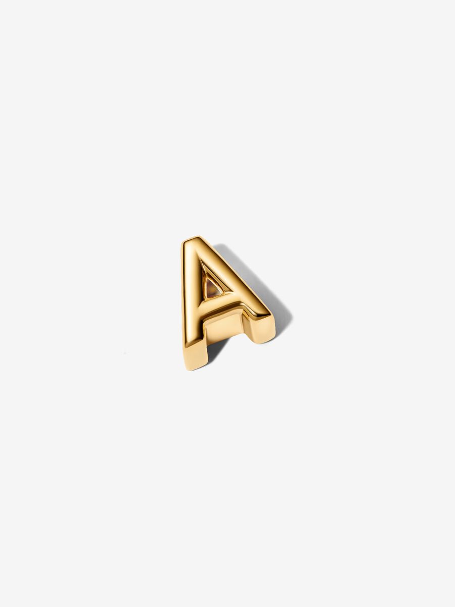 Buchstabe A Alphabet-Mini-Charm 14 Karat Vergoldung