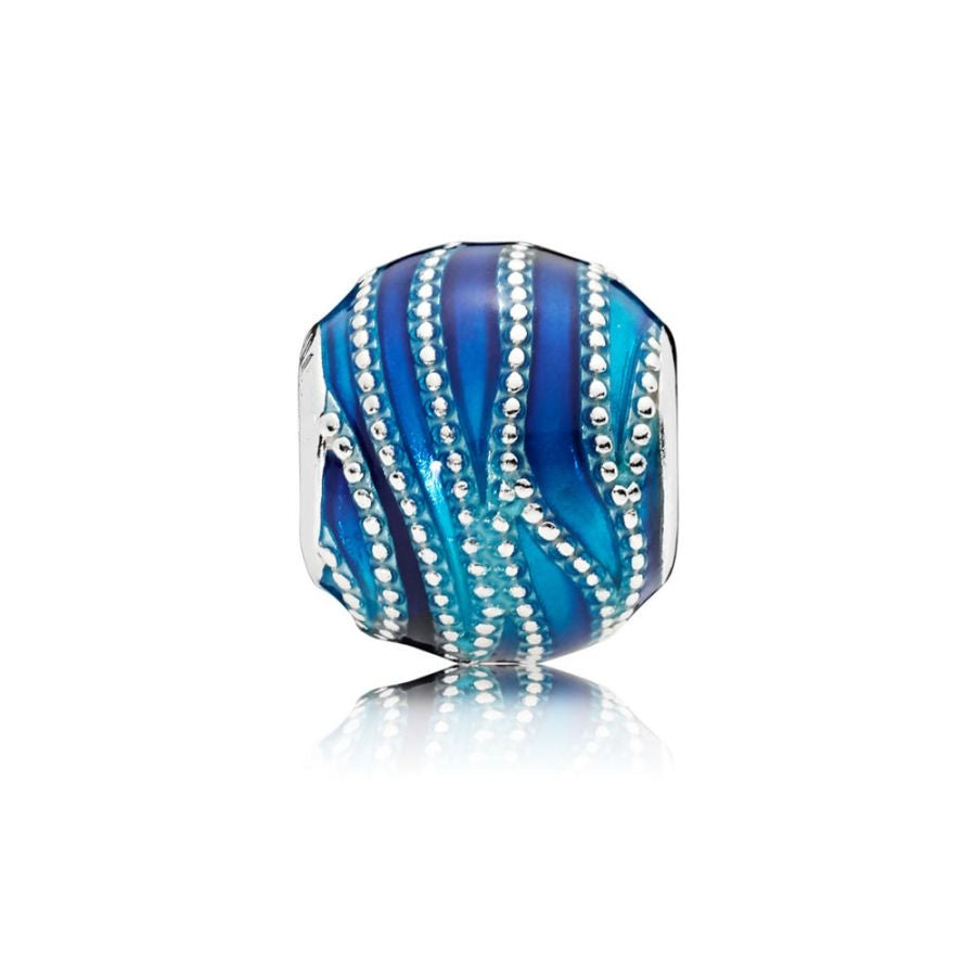 Charm Blue Wellen Sterling Silber Zweitbild