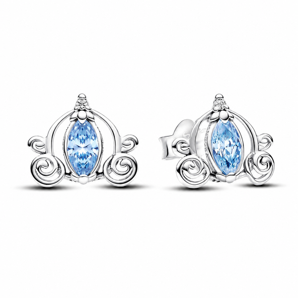 Ohrstecker Ohrringe Cinderellas Kutsche Silber