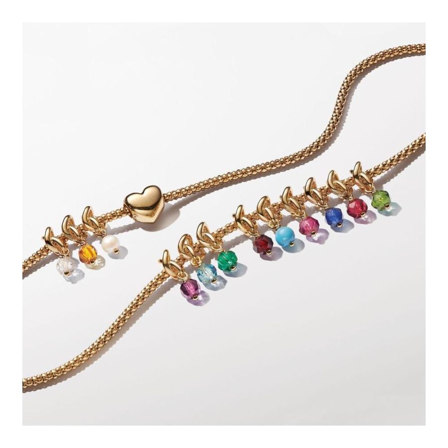 Charm-Anhänger Perle Ewigkeitskreis Juni Vergoldet