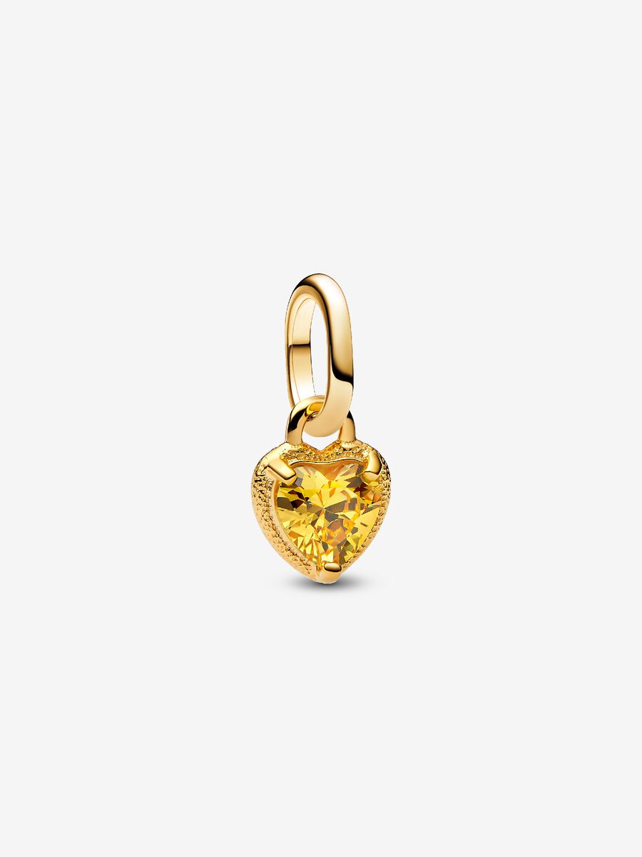 Herz Mini-Charm-Anhänger 14 Karat Vergoldung