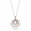 Rose 389483C01 Halskette mit Anhänger Zweifarbige Kreise Sterling-Silber 60 cm
