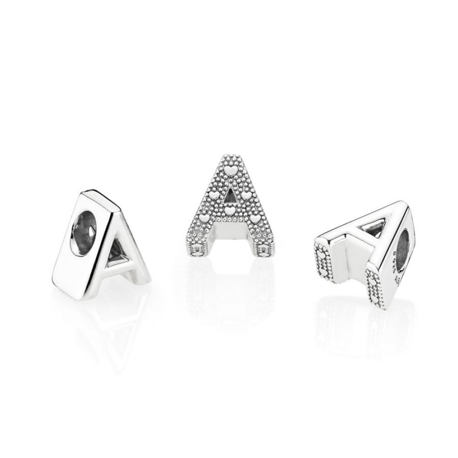 Charm Buchstabe Letter A Sterling-Silber Zweitbild