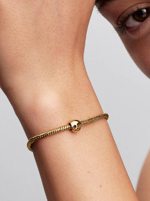 Totenkopf Mini-Charm 14 Karat Vergoldung