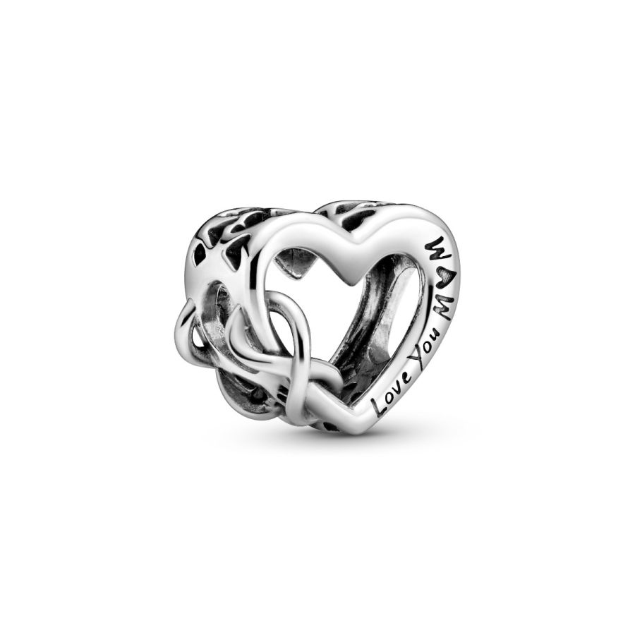 Charm Unendlichkeits-Herz Love You Mum Silber