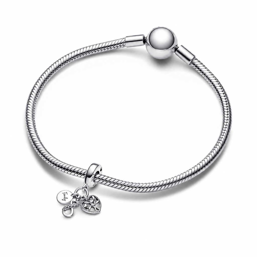Charm-Anhänger Family Infinity Triple Sterling-Silber