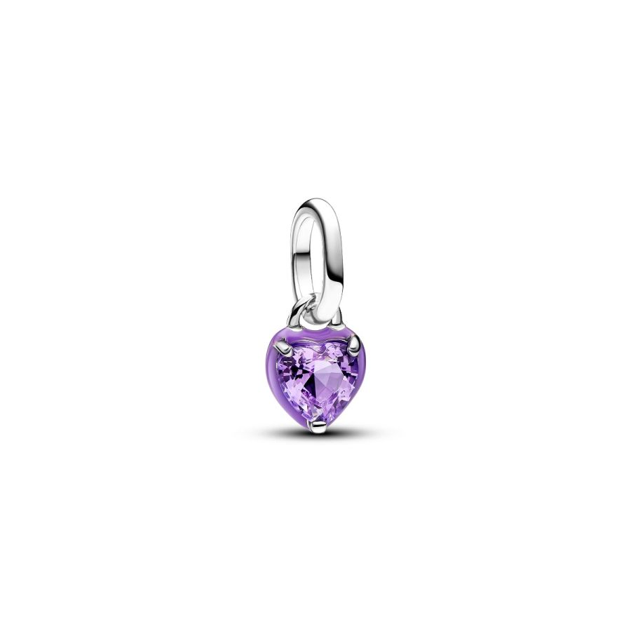 Mini-Charm-Anhänger Violettes Chakra-Herz Hauptbild