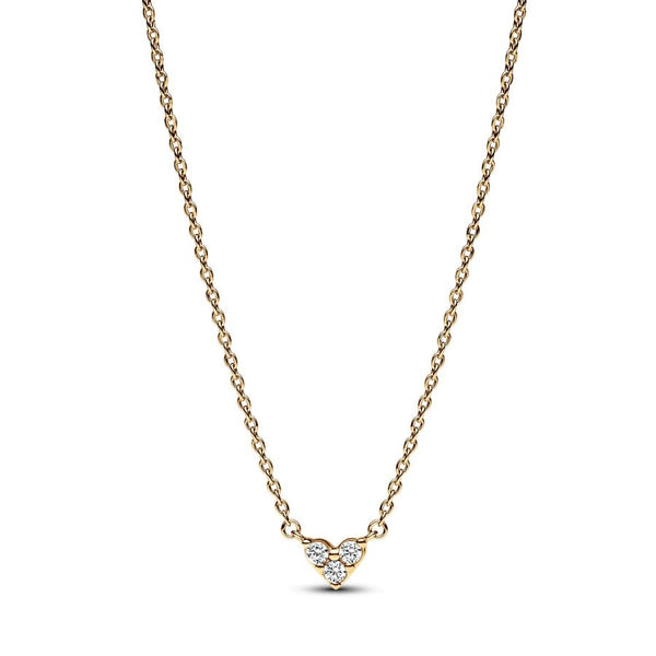 363014C01 Collier-Halskette Drei Sterne Herz Zirkonia Vergoldet