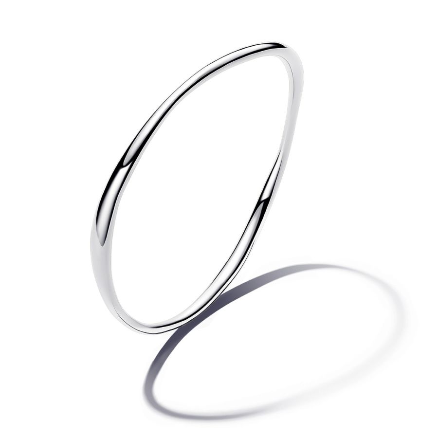 Essence Armreif Organisch Geformt Silber Hauptbild