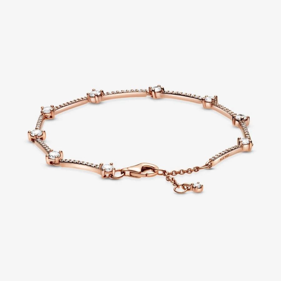 Rose  Armband Funkelnde Pavé-Stäbe Zweitbild