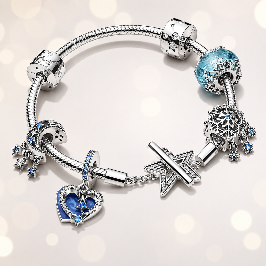 Charm Festliches Maus Weihnachtsstrumpf Silber