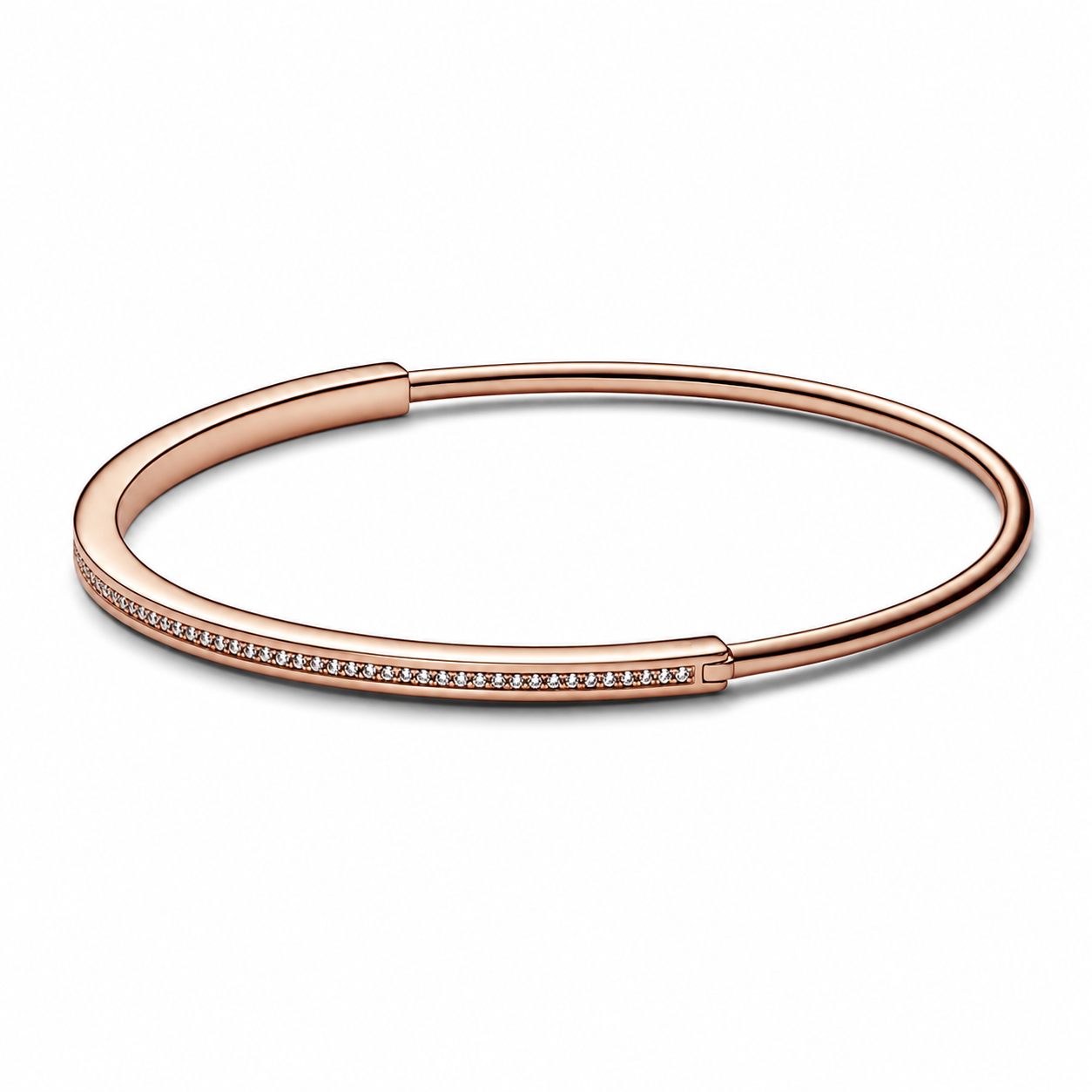Armreif Signature I-D Pavé 14k Rosé Vergoldet