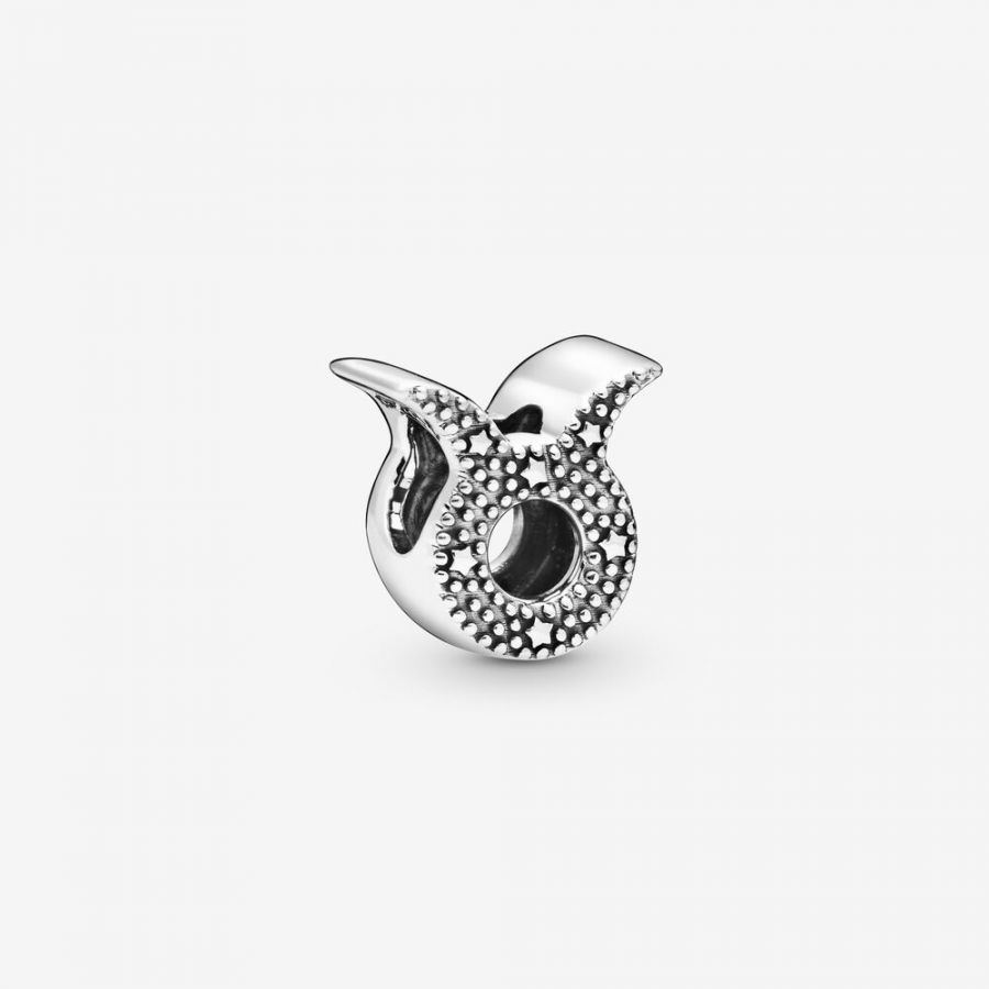 Charm Funkelnder Stier Sterling-Silber Zweitbild