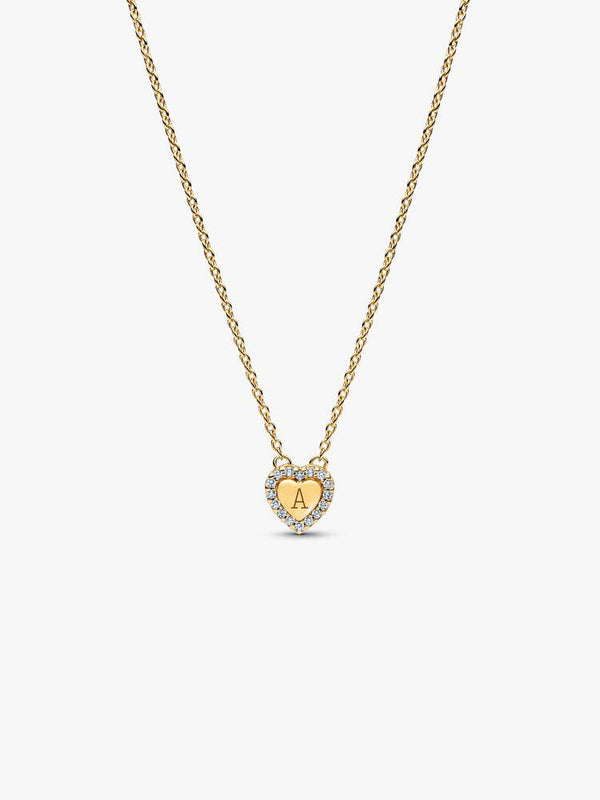 Gravierbares Herz Strahlenkranz Collier-Halskette 14 Karat Vergoldung