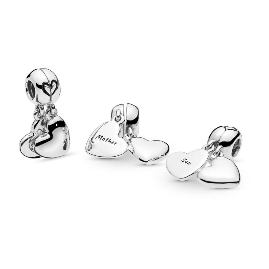 Charm  Charm-Anhänger Mother and Son Love Charm-Anhänger Silber