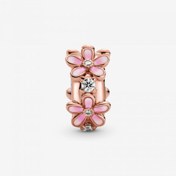 Rose  Charm Zwischenelement Rosa Gänseblümchen