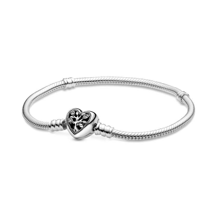 Schlangen-Gliederarmband mit Herz-Verschluss Hauptbild