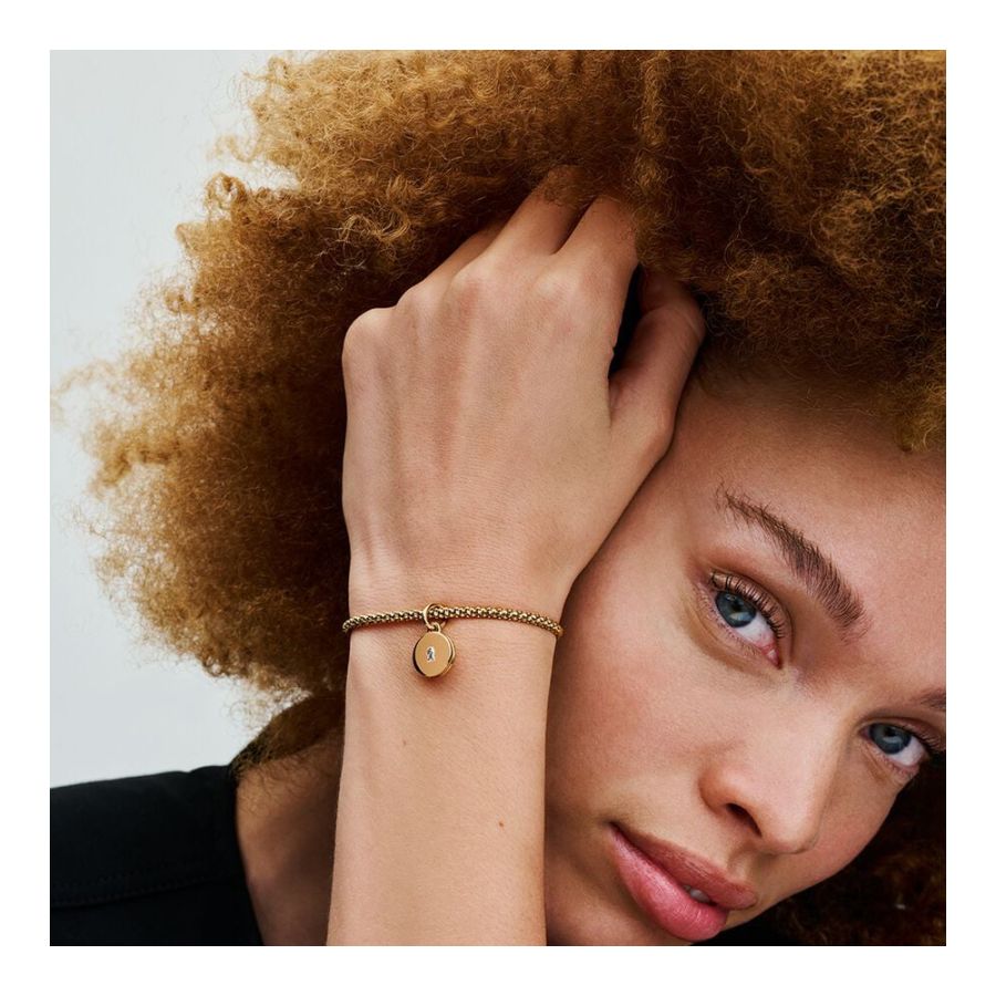 Charm-Anhänger Aufklappbar & Gravierbar Liebesmedaillon Gold