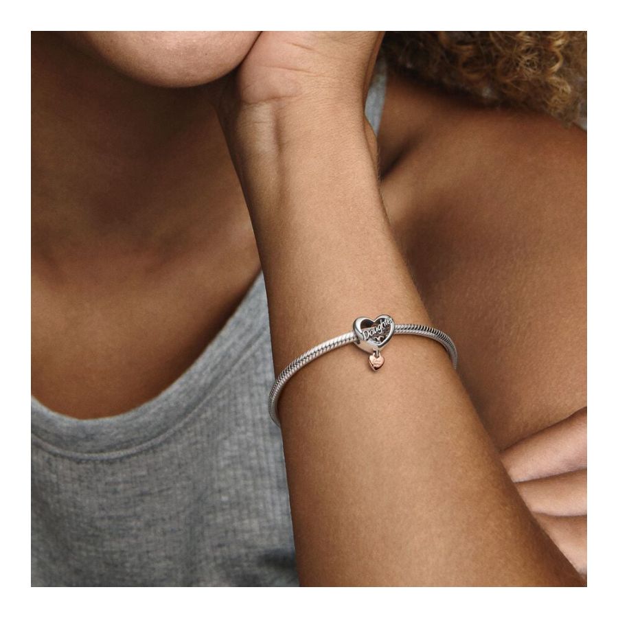 Charm Love You Daughter Herz Silber Roségold Zweitbild