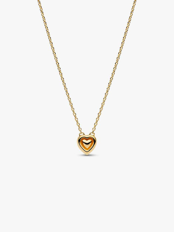 Gravierbares Herz Strahlenkranz Collier-Halskette 14 Karat Vergoldung