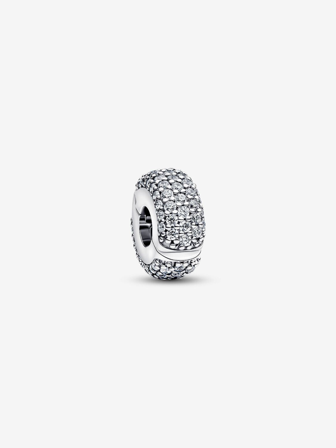 Pavé Clip-Charm Sterling-Silber Hauptbild