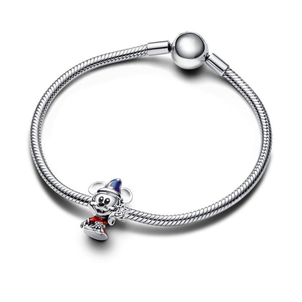 Charm Zauberlehrling Micky Maus Zirkonia Silber