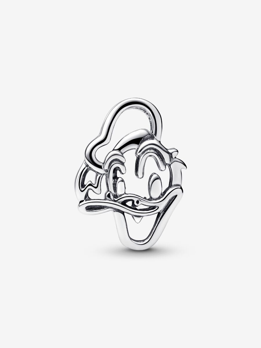 Donald Duck Offen gearbeiteter Charm-Anhänger Sterling-Silber