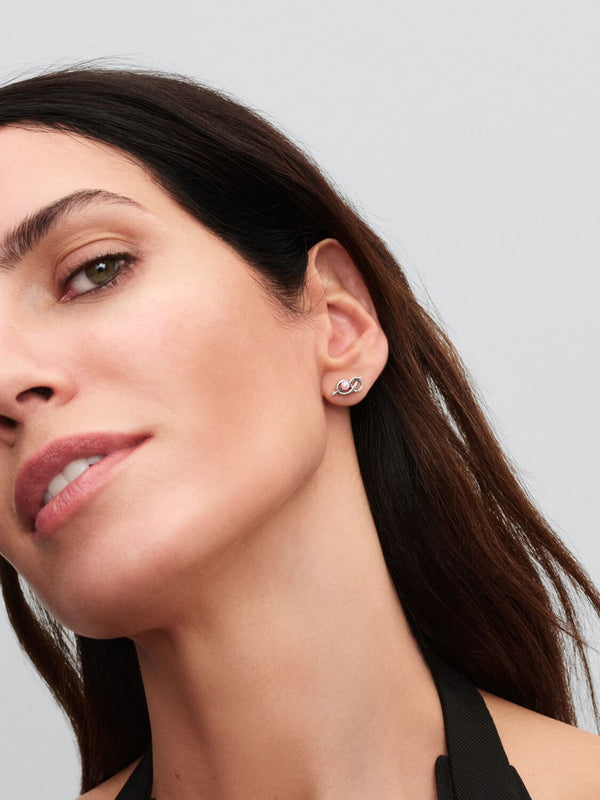 Unendlichkeitsknoten Ohrstecker Sterling-Silber